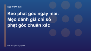 Read more about the article Kèo phạt góc ngày mai: Mẹo đánh giá chỉ số phạt góc chuẩn xác